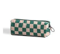 Pencil Case Pen Case Office College School Storage Bag Pouch Holder Box Organizer Makeup Pouch Cosmetic Bag Aesthetic floral flower Cute Pencil Case for Girls Boys Kids (Checkered green beige)