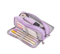 Pencil Case Pencil and Stationery Organization and Storage Student Supplies Box-Purple-A