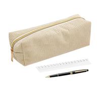 Pencil Case - Pencil Case Pencil Case | Cute Pencil Bag | Aesthetic Pen Box Writing Organiser for Ruler Eraser Marker Sticky Notes Travel Office College Art Class AR, cream-coloured, /7,87x2,76x2,76
