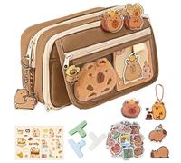Pencil Case, Pencil Pouch, 8.66x5.12x2.95 Inches, Reinforced Stitching Cute Capybara Cartoon Large Capacity Organizer, Stationery Holder, for Students, School, Desk and Travel