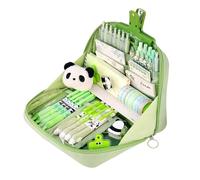 Pencil Case Pouch Box Cute Kawaii Large Capacity Aesthetic Zipper Pen Holder Organizer Bag for Kids (Green)