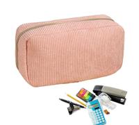 Pencil Case Pouch, Large Capacity Corduroy Pencil Pouch, Multi-Functional Stationery Container Ruler Organizer for Boys Teens Girls Adults Elementary College Students