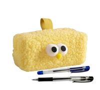 Pencil Case Pouch Pouch - Large Storage Capacity with Zip - Soft Cartoon Pencil Case for School Class College Dormitory Office Travel and Trip Stationery Art Markers, yellow, riferimento alla
