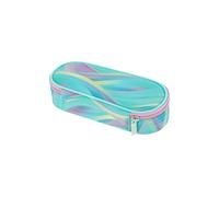 Pencil Case School Cosmetic Case Herlitz Minty Love - Single Chamber with Flip Organizer, Without Equipment, Pastel Mint (21,5x9x6 cm)