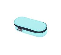 Pencil Case School Cosmetic Case Herlitz Pastel Mix - Single Chamber with Flip Organizer, Without Equipment, Blue/Pink/Mint (21,5x9x6 cm)