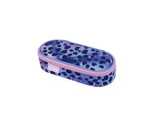 Pencil Case School Cosmetic Case Herlitz Wild Cat - Single Compartment with Flip Organizer, Without Equipment, Purple Pink (21,5x9x6 cm)