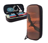 Pencil Case Sea Sunset Flying Dragon Printed Big Capacity Pencil Case Pencil Pouch Simple Stationery Organizer for Office Travel Holder Box