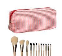 Pencil Case | Seersucker Pencil Pouch Stationery Case - Portable School Supplies for Makeup Work Purse Student College Office Travel Teens Girls Boys Kids Women