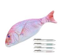 Pencil Case, Simulated Fish Pen Bag, Creative Simulation Crucian Pencil Case, Funny Stationery Box, Salted Fish Pencil Case, Pencil Case (Red Fish)