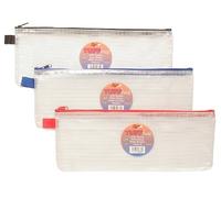 Pencil Case Size ( 33cm X 13 cm) Tuff Bags Clear Reinforced Storage Folders Bags Zippa Zip Wallet Case Heavy Duty 300860 (1 Pack)