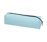 Pencil Case Solid Color Pencil Stationery Office Supplies Portable Storage Box-Blue-A