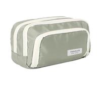 Pencil Case - Stationery Bag | Stationery Makeup Case, With Three Separate Compartments, This Item Meets Various School Management Needs, Shaped Designed, green, Se référer au descriptif, See