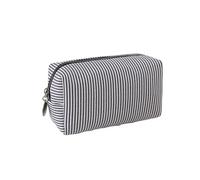 Pencil case, Striped Pencil Pouch,Stylish Simple Pen Bag with Practical Zip, Cosmetic Bag, Pencil Bag Stationery Pouch for Teenage Boys Girls School College (Grey)