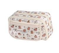 Pencil Case - Student Zipper Storage Bag, Capybara Ultra Soft Flexible Design, Long Lasting School Supply Organizer, Reliable Cute Pencil Pouch | Fit for Student Supplies for Colleges and Me, kahki