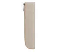 Pencil Case Thin Ballpoint Pen Case with Zip, White, See | Portable School Supplies Trendy Pen Holder For Work Travel Children