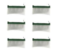 Pencil Case Transparent Pencil Case Pack of 5 Clear Exam Pencil Pouch Super Soft Pencil Case Zipper Pen Pouch Stationery Organiser Bag for Travel Cosmetics Office Supplies Storage, dark green, 20.5