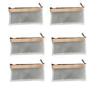 Pencil Case Transparent Pencil Case Pack of 5 Clear Exam Pencil Pouch Super Soft Pencil Case Zipper Pen Pouch Stationery Organiser Bag for Travel Cosmetics Office Supplies Storage