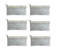 Pencil Case Transparent Pencil Case Pack of 5 Clear Exam Pencil Pouch Super Soft Pencil Case Zipper Pen Pouch Stationery Organiser Bag for Travel Cosmetics Office Supplies Storage, apricot, 20.5*10cm