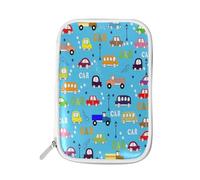 Pencil Case Trucks Buses Cars, Holder Pencil Bag Colorful Car Vehicle Zipper Stationery Travel Pouch Bag Organizer Cosmetic Pen Bag for School Girls Boys