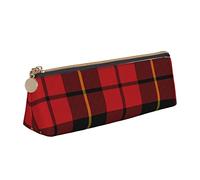 Pencil Case, Wallace Clan Red Tartan Pouch Holder Aesthetic Storage Bag Sturdy Pencil Holder for Women Teenage Students