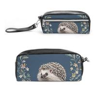 Pencil Case Waterproof Leather Pencil Pouch Cute Little Hedgehog Multi-purpose Aesthetic Makeup Bag Cute Pen Bag Large Cosmetic Bag for Office Stationery, Travel