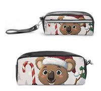 Pencil Case Waterproof Leather Pencil Pouch Interesting Wombats Multi-purpose Aesthetic Makeup Bag Cute Pen Bag Large Cosmetic Bag for Office Stationery, Travel