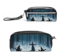 Pencil Case Waterproof Leather Pencil Pouch The Witch of The Forest Multi-purpose Aesthetic Makeup Bag Cute Pen Bag Large Cosmetic Bag for Office Stationery, Travel