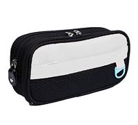 Pencil Case with Compartments, Large Capacity Double Zip Pen Bag, Waterproof Makeup Pouch, Ideal for School and Office, Functional Organizer for Boys and Girls