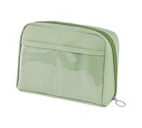 Pencil Case with Handle, Large Capacity Pen Case with 12 Compartments, Pencil Case - School Stationery Container, Travel Learning Organizer for Pens, verde, Consulte la descripción, See description