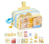 Pencil Case With Large Capacity Cartoon Cheese Supplies 30 Pieces