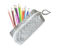 Pencil Case with Zip - Large Capacity with Pattern Zip - Cute Pencil Case, for Girls and Markers and Crayons Home Use Teaching Classroom Travel, White, Siehe Beschreibung, See description