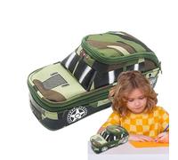 Pencil Case with Zipper, Car Pencil Case for - Car Shape Pencil Bag with Large Capacity - Cool Portable Pen Bag, Stylish Pen Bag for Pencils, Markers, Erasers, Army Green, see description, See