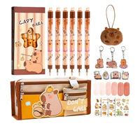 Pencil Case with Zipper Multi-Compartment, Stationery Pouch Set, Cute Capybara Pencil Bag Use, Students Boys Youth, Son Daughter Family Friends School, Travel Home Office Supplies Organizer