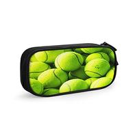 Pencil Case Yellow Tennis Balls, Big Capacity Large Pouch Pen Holder School Supplies Stationery Storage Organizer for Office Student Girls Boys