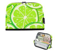 Pencil Case Zipper Pencils Pouch Pencil Bags Storage Girls Classroom Pen Pouch Kawaii Adults Kids Back to School Organizer Green Lime Slices