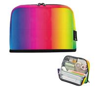 Pencil Case Zipper Pouch Large Colorful Rainbow Gradient Pencil Bag Storage Cute Pen Pouch Girls Floral Art College High School Office Supplies