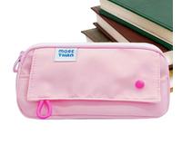 Pencil Case - Zipper Waterproof Reusable Holder, 1 Piece Large Capacity Pen Pouch for School, 3 Compartment with Oxford Cloth, Stationery Bag for Student, Artist and Office