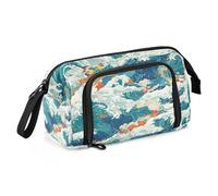 Pencil Cases Large Capacity Large Pencil Case with Handle Pencil Case for Adults for Girls Preppy School Oil Painting Feeling Cute Cat