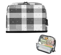 pencil cases large capacity pencil case large capacity articles pa storage for teenagers boys school carbon white plaid moon star pattern