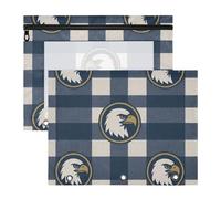 Pencil Cases With Smooth Zippers Pen Holder Case for A4 Paper Letter 2 Pack Teacher Office Bald-bird Heritage Plaid