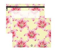 Pencil Cases with Zipper 3 Hole Punch for 3 Ringing Binder 2 Pack Teacher College Supplies Classic Polka Dots Pattern