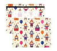 Pencil Cases with Zipper 3 Hole Punch for 3 Ringing Binder 2 Pack Teacher College Supplies Western Cowboy Hat & Boot