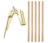 Pencil Compass and Scriber, Woodworking Compass Adjustable, Professional Woodworking and Geometry Tool with Wing Divider and 5 Pencil for Drawing Drafting Carpentry