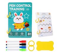Pencil Control Book - Graphic Repetition, 64-Page Wipe-Clean Activity Pad, Early Education Tracing Guide, 21x1.6x14cmReusable Laminated Surfaces | Learning Resource for Preschoolers & Nursery Students