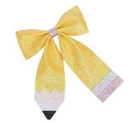Pencil Design Hair Clips,Bow Hair Clips for Back to School,Girls Bow Shape Hair Clips with Glitter Pencil Design - Horquill