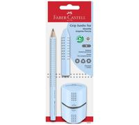 Pencil + Eraser + Sharpener Jumbo Grip Blue Top Quality