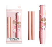 Pencil Erasers Retractable Mechanical Pushable Pen Styles with Refills Cartoon Pencil Retractable Mechanical Pen Styles with Refills