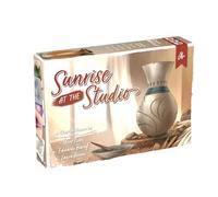 Pencil First Games: Sunrise at The Studio Ceramic Collection and Drafting Board Game, Small Cozy Box, Solitaire Mode, Ages 14, 1-4 Players, 20 Minutes