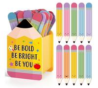 Pencil Flip Name Sticks with Wooden Pencil Holder Talking Flip Name Tags for Classroom Management Tools Equity Grouping Learning Educational Student Name Tags Craft Sticks Back to School Supplies