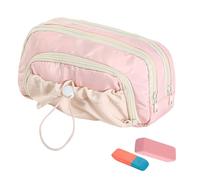 Pencil Greenhouse - Canvas Pencil Case | Rosey Posypens | Stars Counting Pencill Casee Large Capacity for Designers, Students and Teachers and Studies, Pink, verwijzen naar de